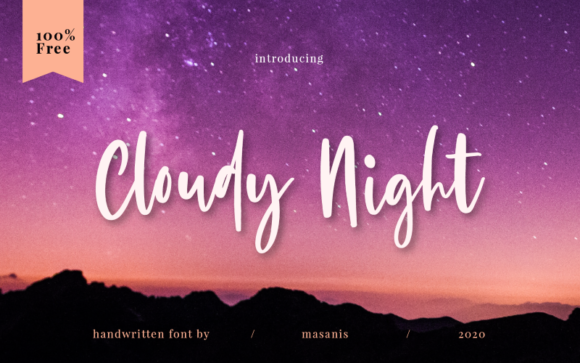 Cloudy Night Font for Creative Campaigns