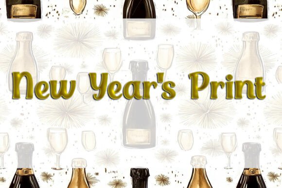 New Year's Print Font