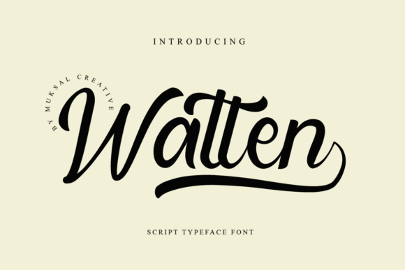 Watten Font: Elegant Script for Craft Projects
